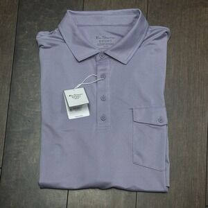 Ben Sherman Men's XL Sport Golf Polo‎ Lilac Wicking Stretch UPF Breathable Shirt